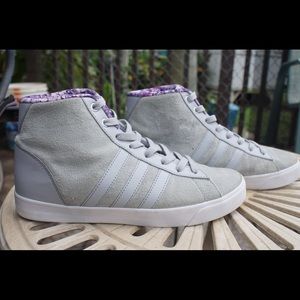 Gray Adidas with Purple Lining 💜